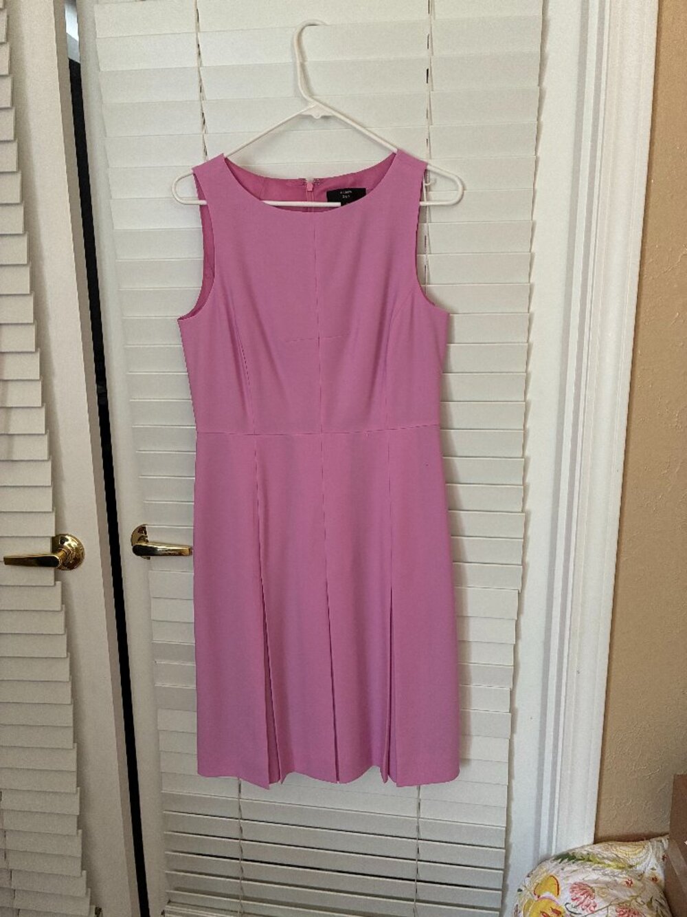 J. Crew Pink Sleeveless Midi Dress
